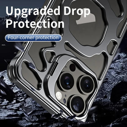 Natural Titanium Metal With Cooling Capacity Case For iPhone.