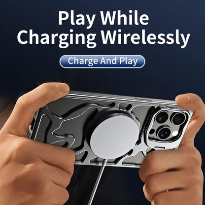 Natural Titanium Metal With Cooling Capacity Case For iPhone.