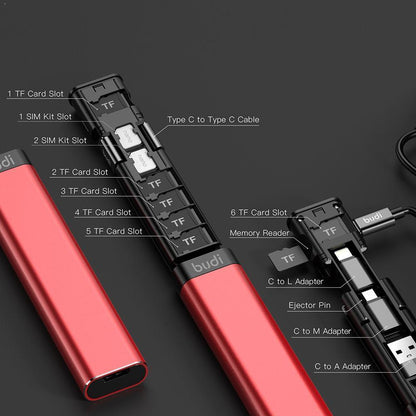 Multi-function Smart Adapter Card Storage Data Case Box Storage Cable For Xiaomi Reader TF USB Protable Multi-Cable