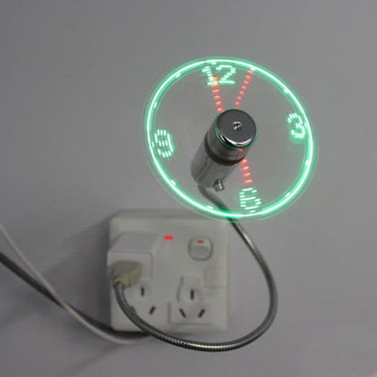 Usb Fan Watches LED Mini Clock Display Real Time Clock Timing Luminous Fan Night Light Lamp Wrist Watch Summer Must