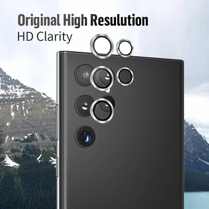 Blueo Camera Lense Protector 9H Aluminium Ring for Samsung S24 Ultra Black