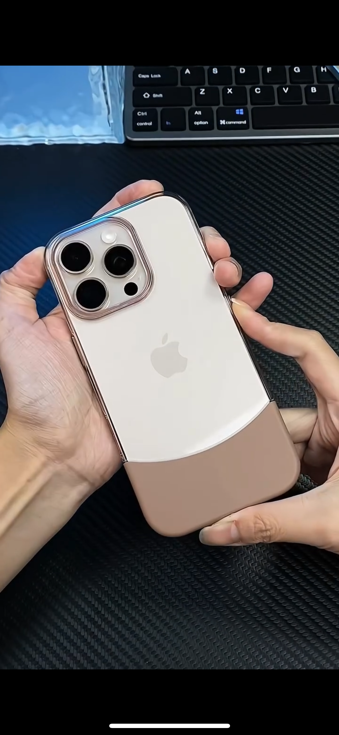 Two Tone Glass Transparent Case