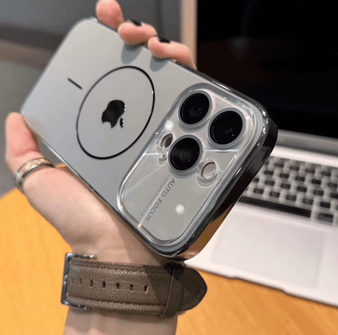 MagSafe Glass and Metal Case For iPhone