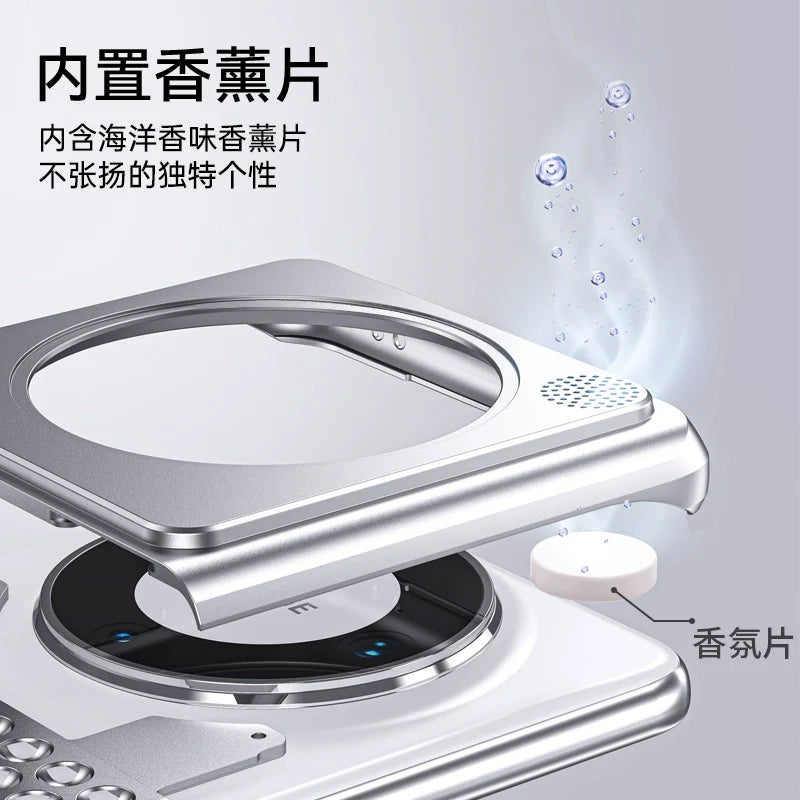 Thetree Aromatherapy Huawei Mate 60 Pro Case | Aluminum Alloy, Anti-fall, Cooling | Borderless Design | High-end Scratch-resistant | Ultra-thin | Compatible with Mate 50, 50 Pro