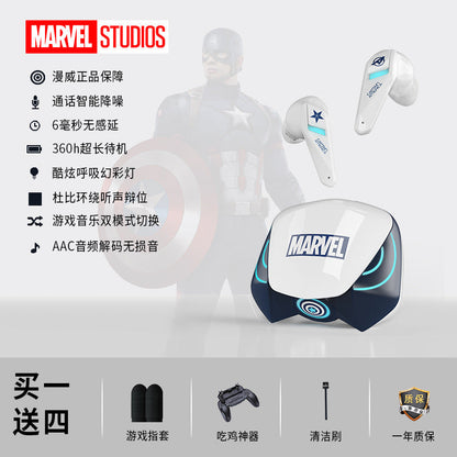 [Game Music Dual Mode] Hake Marvel Co-branded Iron Man Gaming Bluetooth Headset New Year's Birthday Gift