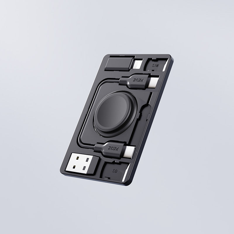 PZOZ 7-in-1 Base: Fast Charging, Portable Card Clip for Apple Watch Charger, iWatch Magnetic Cable Bracket for Apple Watch Ultra & 7th Generation Watch