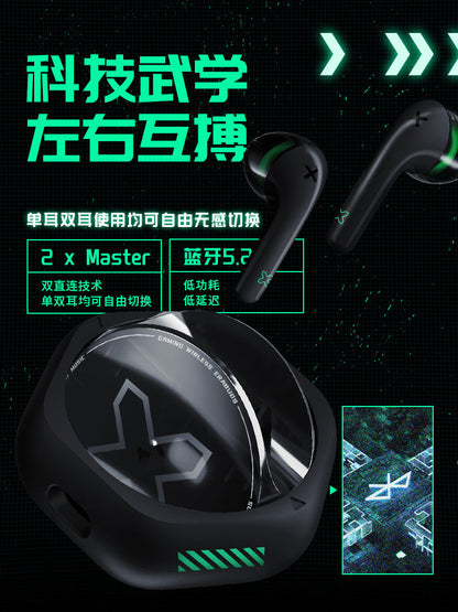 SONGX Sports Wireless Headphones In-Ear Portable Game Low Latency Creative TWS Bluetooth 5.2 Headphones