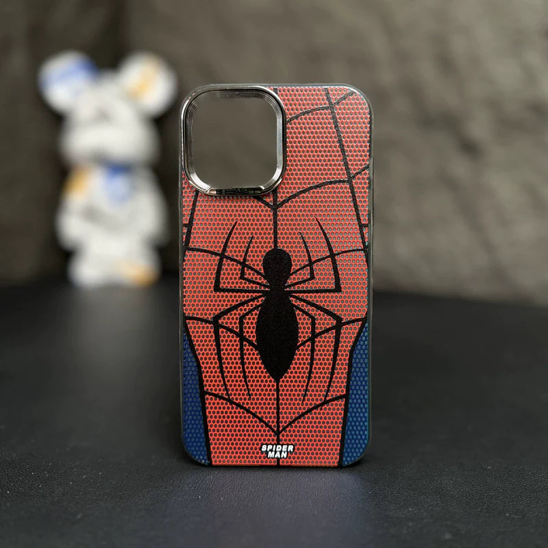 Premium iPhone 14 Pro Max Case - Silver Electroplated Shell with Spiderman Mask Design for iPhone 15, 13 Pro, XR, XS, and 12: High-End, Anti-Fall, Creative Protective Cover