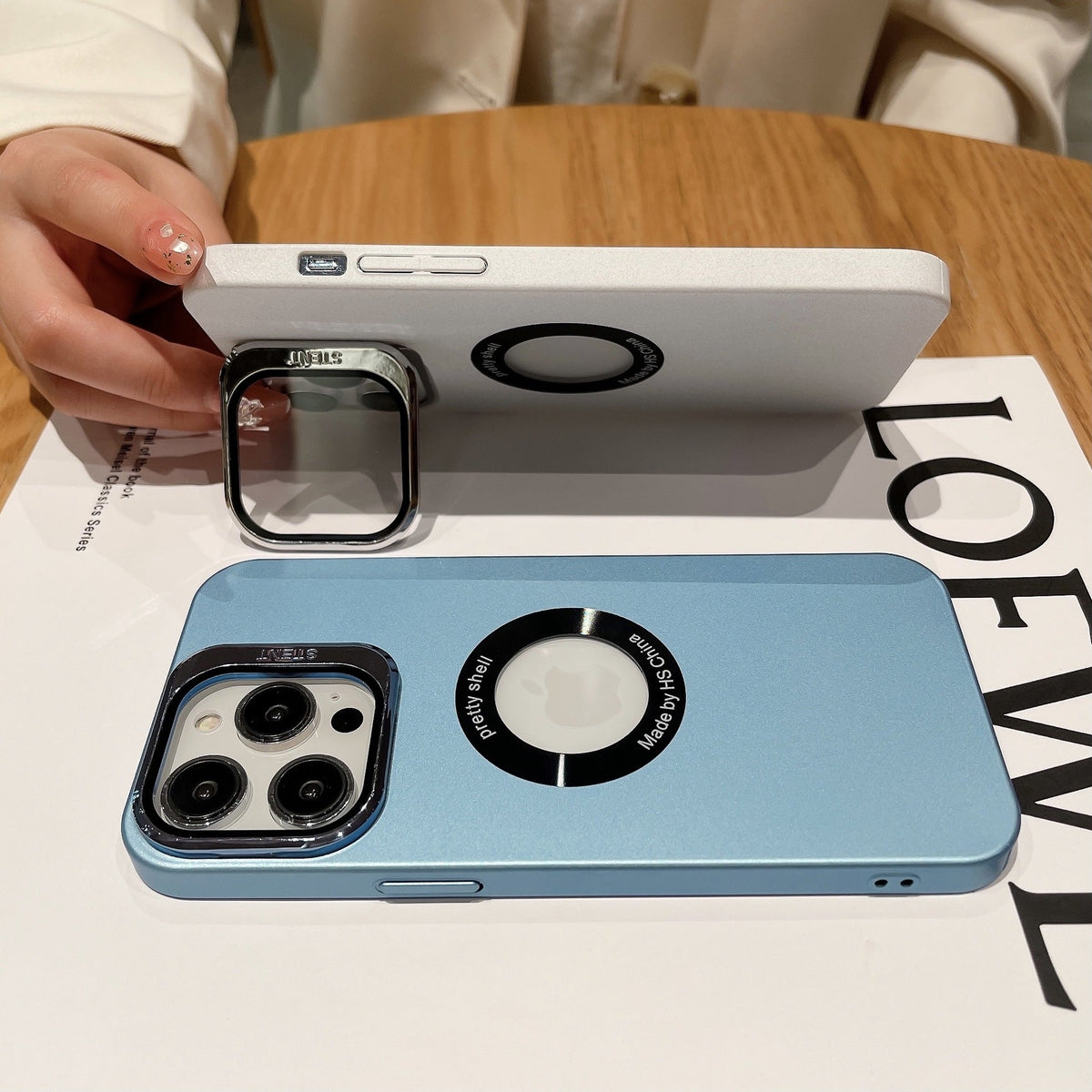 Missing Standard Goggle Stand Solid Color Apple iPhone Case All-inclusive PC Hard Case
