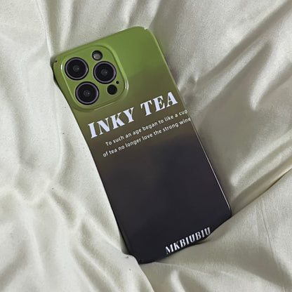 High-grade Gradient Military Green Film Case Suitable For Apple 14Promax Mobile Phone Case IPhone 13 Hard Case 12 Female 11