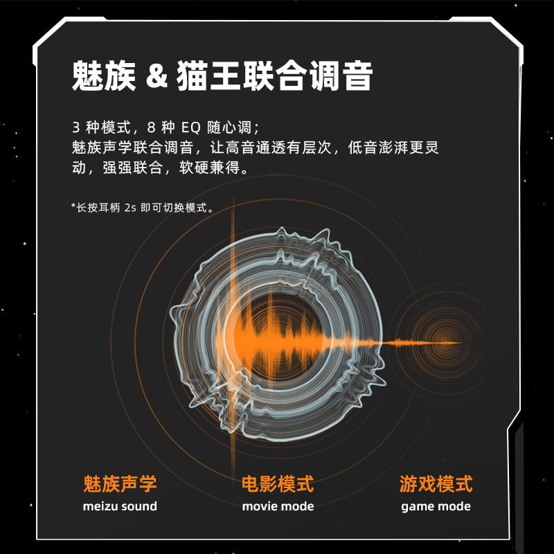 Meizu Co-branded Limited Edition PANDAER × XOG true wireless bluetooth headset Semi-In-Ear Call Noise Reduction