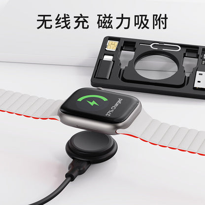 PZOZ 7-in-1 Base: Fast Charging, Portable Card Clip for Apple Watch Charger, iWatch Magnetic Cable Bracket for Apple Watch Ultra & 7th Generation Watch