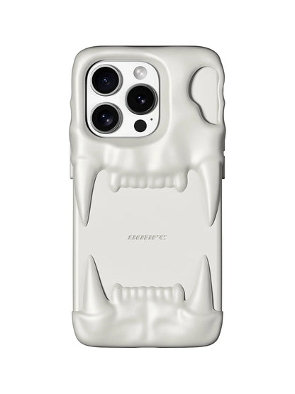 Huya Apple iPhone Case P1 Silicone One-piece Original Design All-inclusive Protective Cover Suitable For IPhone14pro Solid Color Bone White Trendy Niche Anti-fall Protection