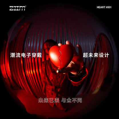 ZIIM Heartbreak Bluetooth Headphones Creative Heart-shaped Couple Double Headphones Artist Rapper Rap Hip Hop Same Style