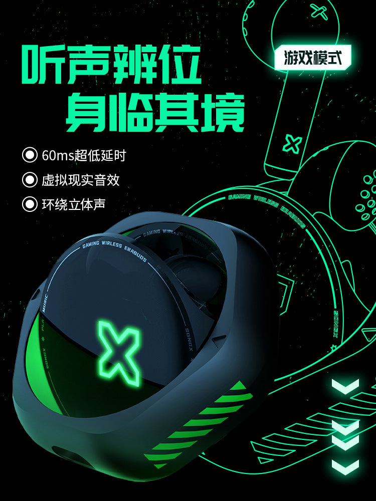 SONGX Sports Wireless Headphones In-Ear Portable Game Low Latency Creative TWS Bluetooth 5.2 Headphones
