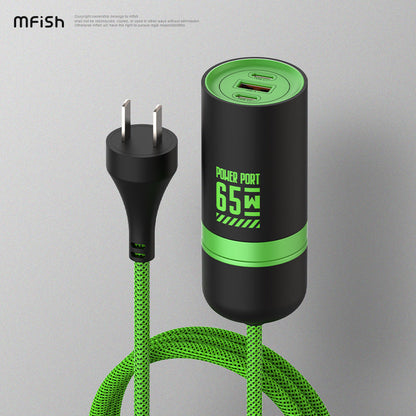 Heiyu Power Mushroom Charger 65W Fast Charging Gallium Nitride Pd Android Multi-port Mobile Phone Notebook Universal USB