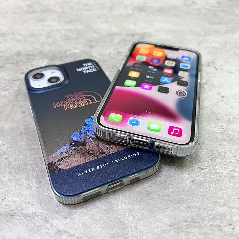 Original Trendy Brand North Face Snow Mountain iPhone Case, Personalized Landscape Illustration Creative High-end Sense Large Hole Matte Anti-fall Hard Protective Case