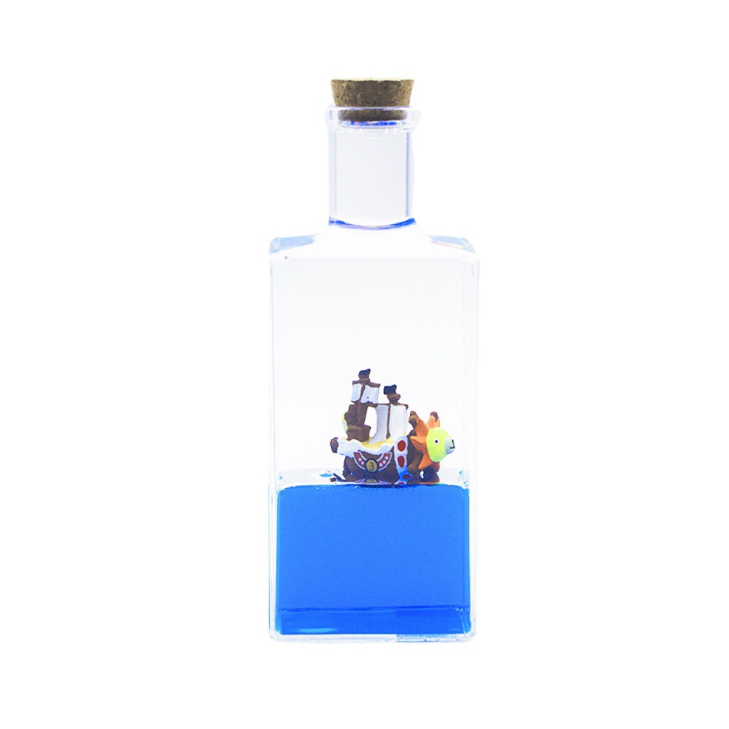 New Fluid Drifting Bottle Floating Boat Acrylic Wanli Sunshine Cruise Ship Drifting Bottle Creative Decoration Small Gift