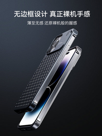 Thetree Aromatherapy iPhone Case Is Suitable For IPhone14 Series Protective Cover New Aluminum Alloy Anti-fall Heat Dissipation Case Without Border Niche High-end Anti-scratch Plus Ultra-thin
