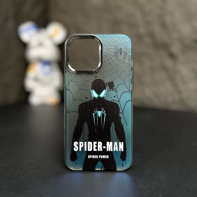 Premium iPhone 14 Pro Max Case - Silver Electroplated Shell with Spiderman Mask Design for iPhone 15, 13 Pro, XR, XS, and 12: High-End, Anti-Fall, Creative Protective Cover