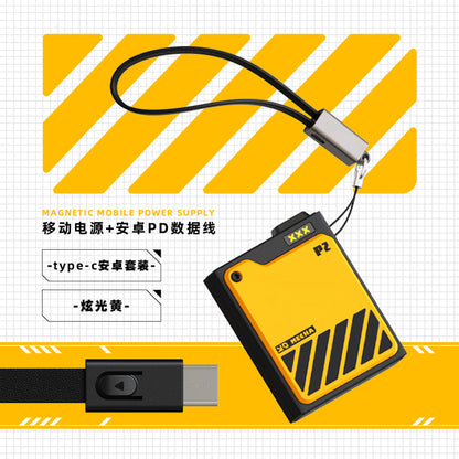 X-LIVE Schneider Cyberpunk Mech Wind Magnetic Suction Wireless Charging Power Bank Large Capacity Suitable For Apple Fast Charging