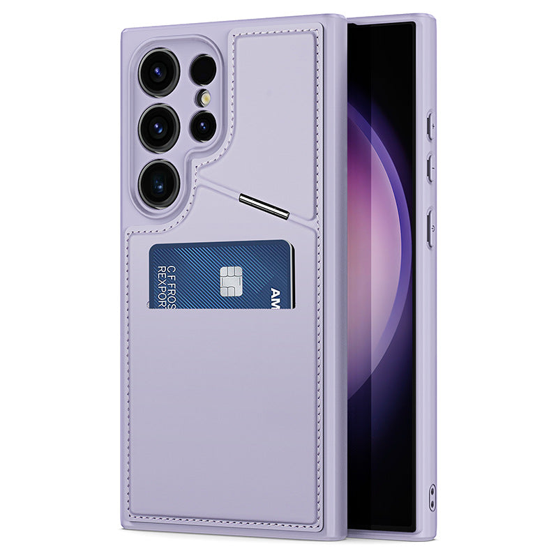Suitable For Samsung S24Ultra Mobile Phone Case Wholesale 3-in-1 Dual Card Magnetic Holder S24Plus Protective Case