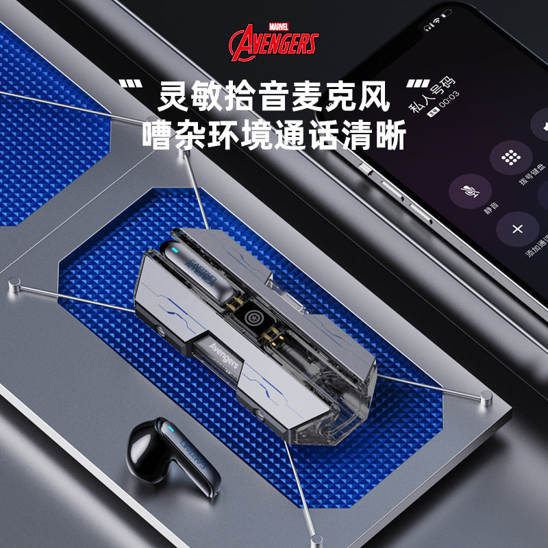 Marvel TWS Wireless Bluetooth Headset BTMV21 Mecha Wind Low Latency Bluetooth 5.3 Cool Ergonomics