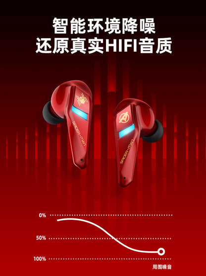 [Game Music Dual Mode] Hake Marvel Co-branded Iron Man Gaming Bluetooth Headset New Year's Birthday Gift