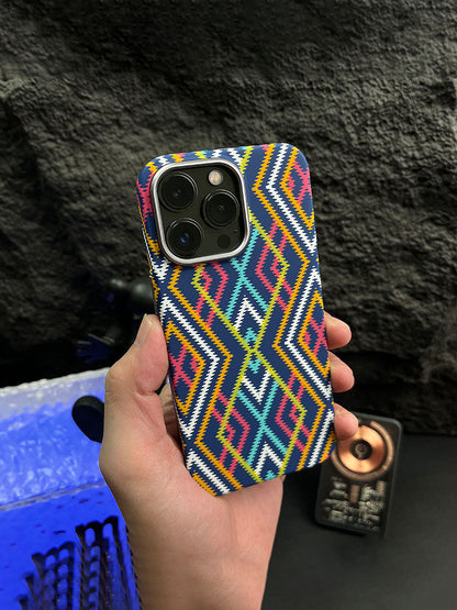 High-End Luminous Magnetic Moisture-Absorbing Case for Apple iPhone 14 Pro Max 2023 - Ethnic Style Creative Cover with Brand Embossment for Men and Women Elevate Your High-End Experience!