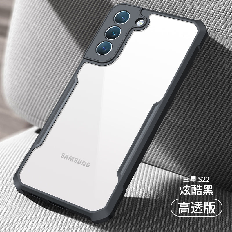 Xundi Is Suitable For Samsung S22ultra Mobile Phone Shell New S22 Protective Shell S22+ Mobile Phone Case Galaxys22 Drop-proof S21 Lens All-inclusive Ultra Personality Creative + Soft Shell Men And Women S21+
