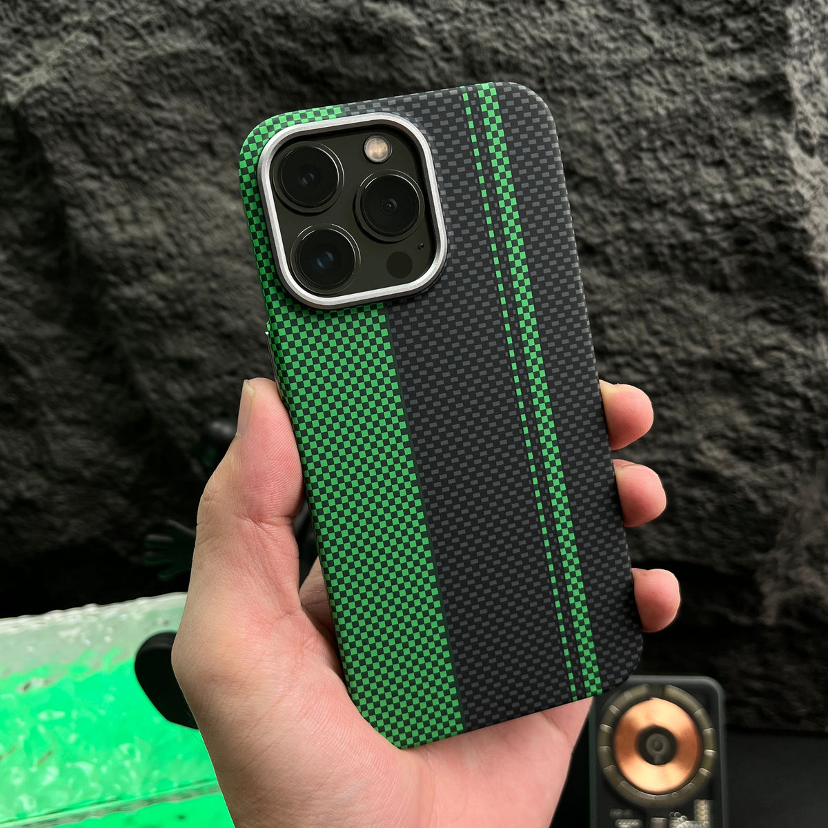 High-End Luminous Magnetic Moisture-Absorbing Case for Apple iPhone 14 Pro Max 2023 - Ethnic Style Creative Cover with Brand Embossment for Men and Women Elevate Your High-End Experience!