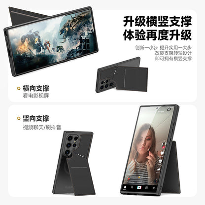 Suitable For Samsung S24Ultra Mobile Phone Case Wholesale 3-in-1 Dual Card Magnetic Holder S24Plus Protective Case