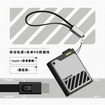 X-LIVE Schneider Cyberpunk Mech Wind Magnetic Suction Wireless Charging Power Bank Large Capacity Suitable For Apple Fast Charging