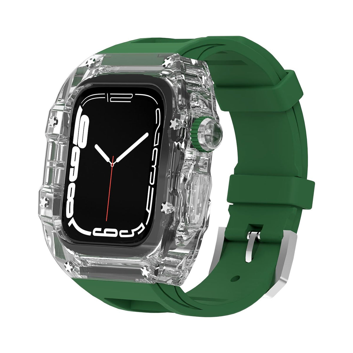 Kewu Digital Is Suitable For Apple Watch Ultra Strap Fully Transparent Case S7 Apple Watch With Fluorine Rubber S8 Modified IWatch6 Advanced SE Protective Case Watch7 Integrated Case S8