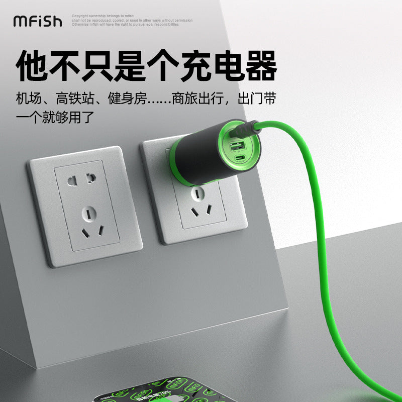 Heiyu Power Mushroom Charger 65W Fast Charging Gallium Nitride Pd Android Multi-port Mobile Phone Notebook Universal USB