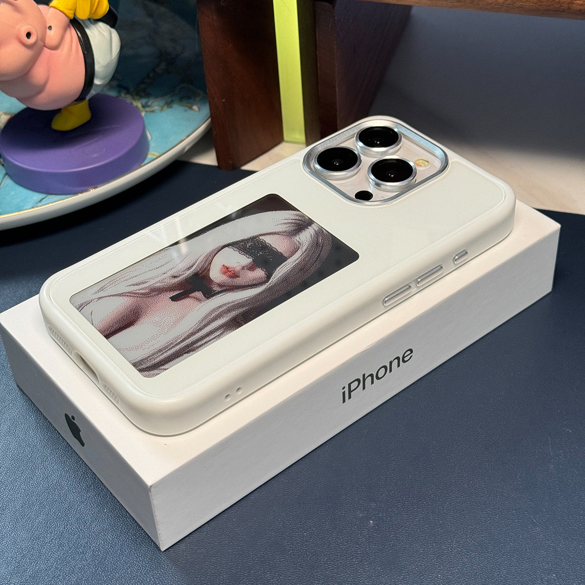 Ink Screen iPhone Case Apple IPhone15 Promax High-end Frosted All-inclusive Protective Cover Nfc Personalized Screen Projection