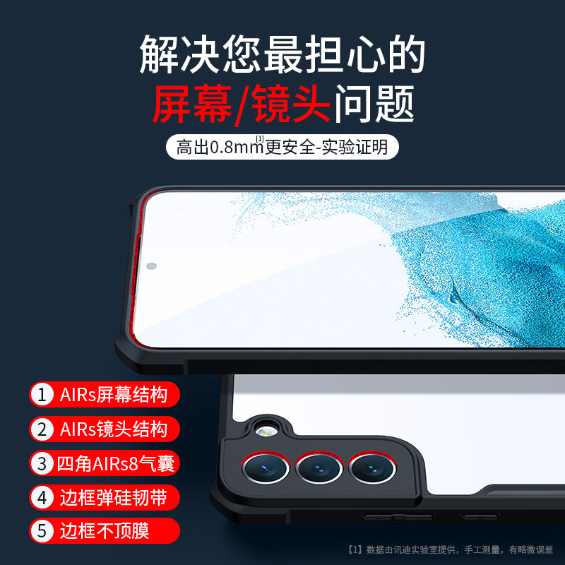 Xundi Is Suitable For Samsung S22ultra Mobile Phone Shell New S22 Protective Shell S22+ Mobile Phone Case Galaxys22 Drop-proof S21 Lens All-inclusive Ultra Personality Creative + Soft Shell Men And Women S21+