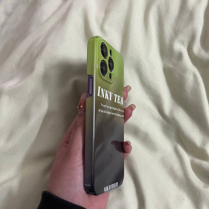High-grade Gradient Military Green Film Case Suitable For Apple 14Promax Mobile Phone Case IPhone 13 Hard Case 12 Female 11