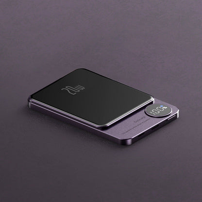 Q9 Wireless Magsafe Magnetic Suction Charging Power Bank Back Clip Metal iPhone Power Supply 10000mAh Compact And Portable