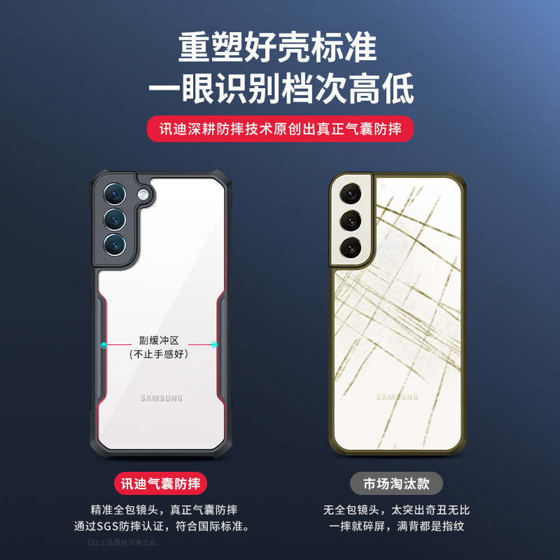 Xundi Is Suitable For Samsung S22ultra Mobile Phone Shell New S22 Protective Shell S22+ Mobile Phone Case Galaxys22 Drop-proof S21 Lens All-inclusive Ultra Personality Creative + Soft Shell Men And Women S21+