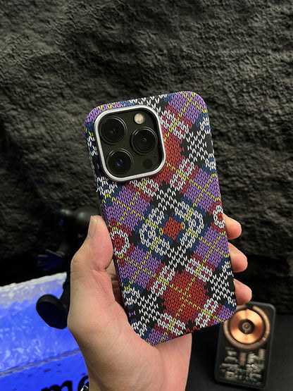 High-End Luminous Magnetic Moisture-Absorbing Case for Apple iPhone 14 Pro Max 2023 - Ethnic Style Creative Cover with Brand Embossment for Men and Women Elevate Your High-End Experience!