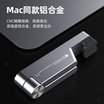 Folding V-shaped Mobile Phone Stand Desktop Full Aluminum Alloy Lazy Foldable Small And Portable Can Print Logo Gift