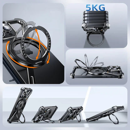 iPhone  Ⓩ Shape  Metal Kickstand Bumper Detachable Cover For Your Phone.