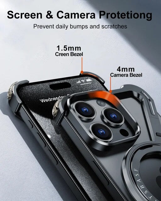 iPhone  Ⓩ Shape  Metal Kickstand Bumper Detachable Cover For Your Phone.