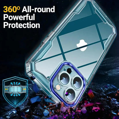 Camera Protection, Hard Crystal Clear Back, Shockproof Case Cover(TPU+Acrylic)