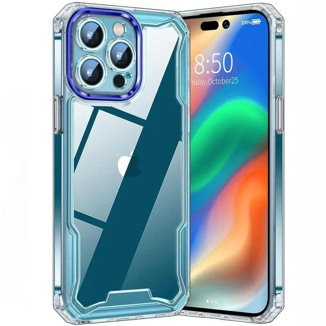 Camera Protection, Hard Crystal Clear Back, Shockproof Case Cover(TPU+Acrylic)