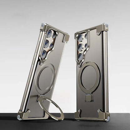 Samsung S24Ultra Pivot Metal Matte Magsafe Kickstand Case.