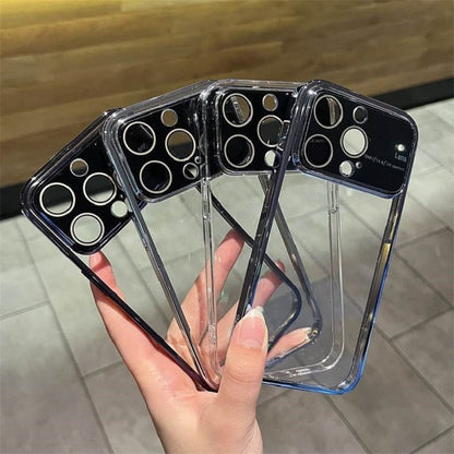 Window Design Case For iPhone 14 13 12 Pro Max With Camera Full Protective Cases For 14 13 12 Transparent Back Cover