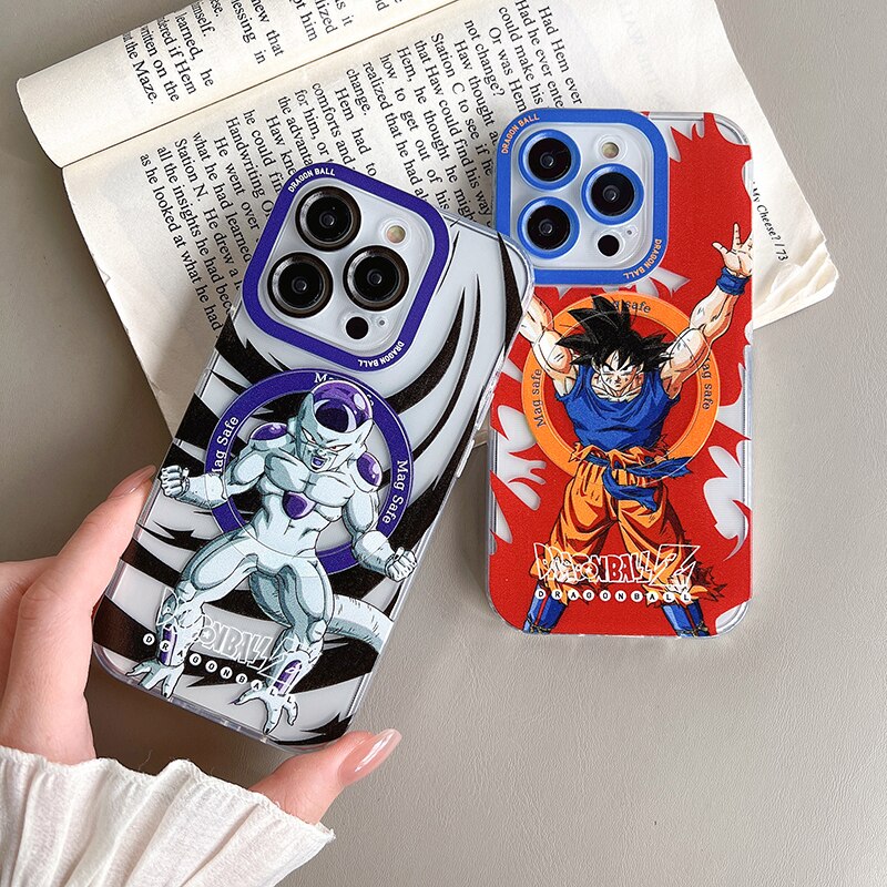 Dragons Balls Sons Gokus Kakarottos Magnetic Phone Cases For iPhone 14 13 12 11 Pro Max Plus Anime Soft Silicone Cover Gifts