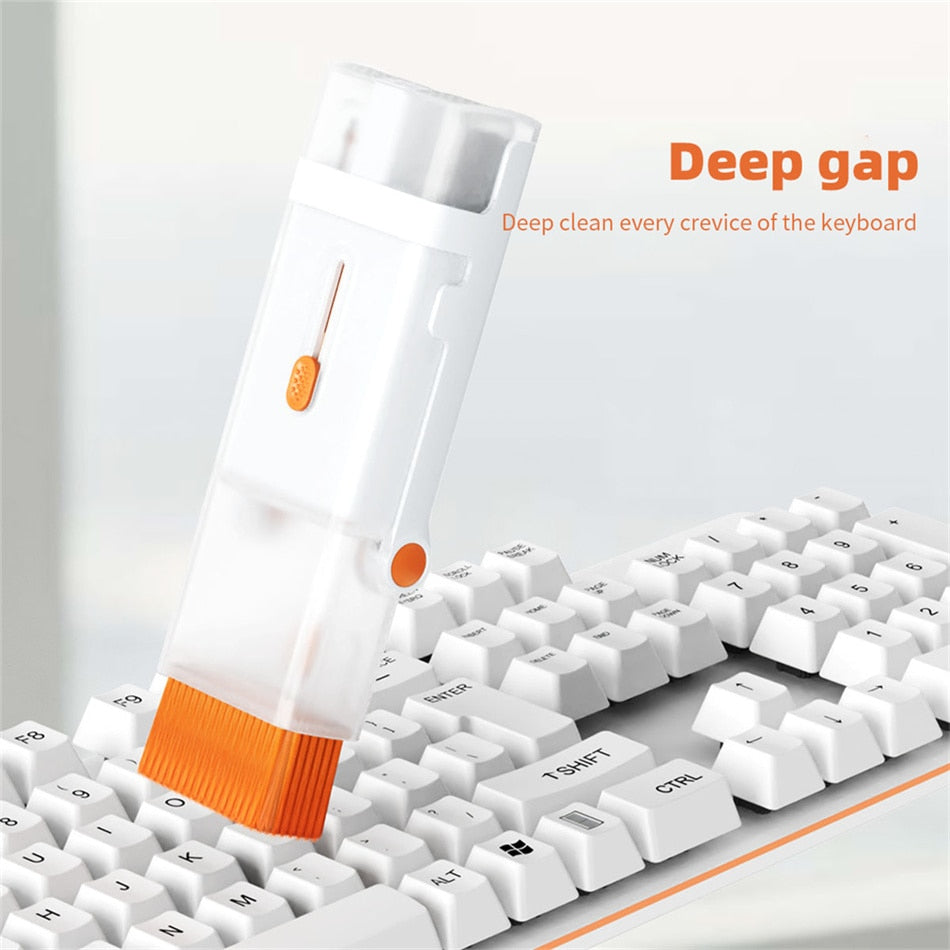 8-in-1 Cleaning Kit Computer Keyboard Cleaner Brush Earphones Cleaning Pen For AirPods iPhone Keycap Puller Set Tools